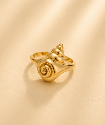 Anillo Caracola de Mar14K